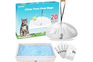 LOTUFLOR Litter Tray Liners Compatible with Pets Scoopfree Reusable tray, 20 Count Patented Rectangle Replacement Bags
