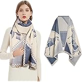 Aurolran Scarfs for Women Pashmina Silky Shawl Wrap for Evening Dressing Blanket Open Front Poncho Cape