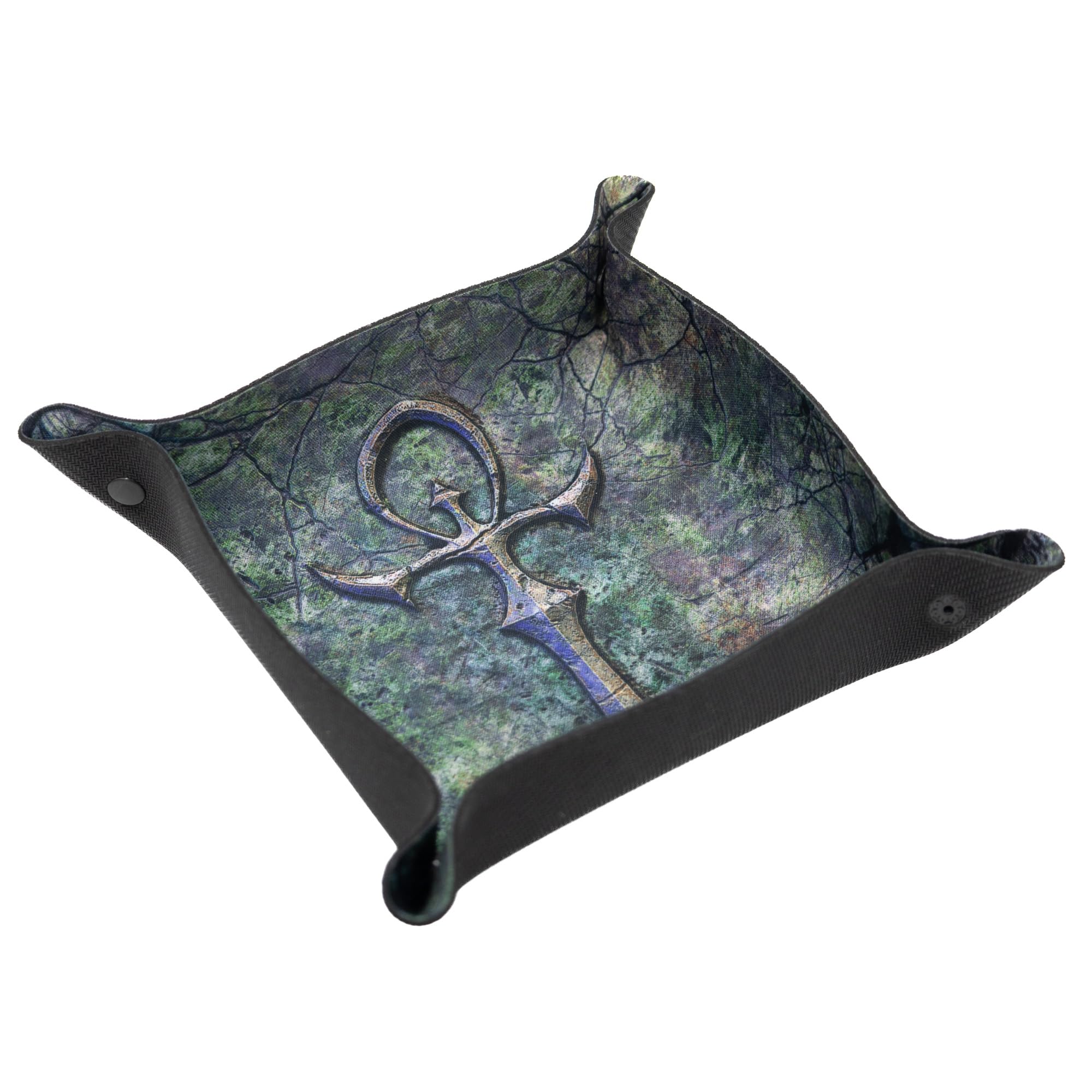 Dice Tray For Tabletop Games and RPG compatible with Vampire: The Masquerade, World Of Darkness - Vampiric Ankh — image 1