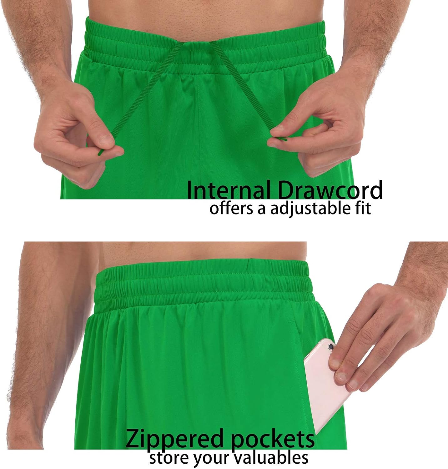 PIQIDIG Mens Shorts Casual Workout Athletic Basketball Running Golf Shorts Gym Shorts with Pockets: Clothing