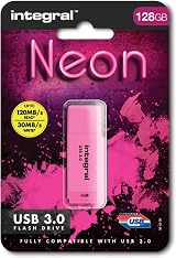Integral 128GB Neon Pink USB 3.2 Gen 1 Flash Drive view 2