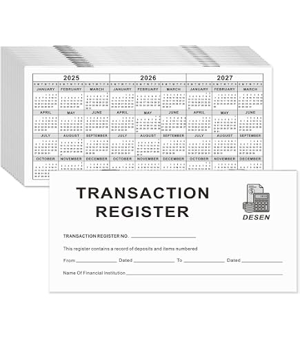 Amazon.com : Savings Transaction Record Register (10 Registers
