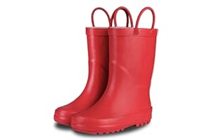 LONECONE Lone Cone Premium Natural Rubber Rain Boots for Toddlers and Kids with Solid Design