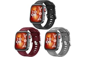 OUTPUTBT 3-Pack Watch Band Compatible with Huawei Watch FIT 4 Pro/FIT4/FIT 3 Replacement Strap Silicone Sport for Huawei Fit3