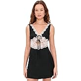 For Love & Lemons Women's Bluebird Jacquard Mini Slip Dress