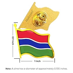 Gambia Flag Lapel Pin - Enamel Metal National Badge