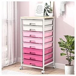 Rolling Cart with Drawers,Storage Cart with 8