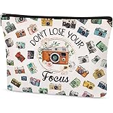 SEAOYOZO Photographer Gifts Makeup Bag - Photography Gifts Cosmetic Bag for Photographers Women Teacher Friends Photo Lovers, Waterproof Travel Toiletry Organizer Foldable Zipper Pouches