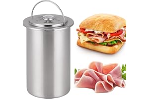 FANTASYDAY Deli Meat Press, Lunch Meat Press, Stainless Steel Ham Press Mold with Cooking Thermometer - 18 * 10cm
