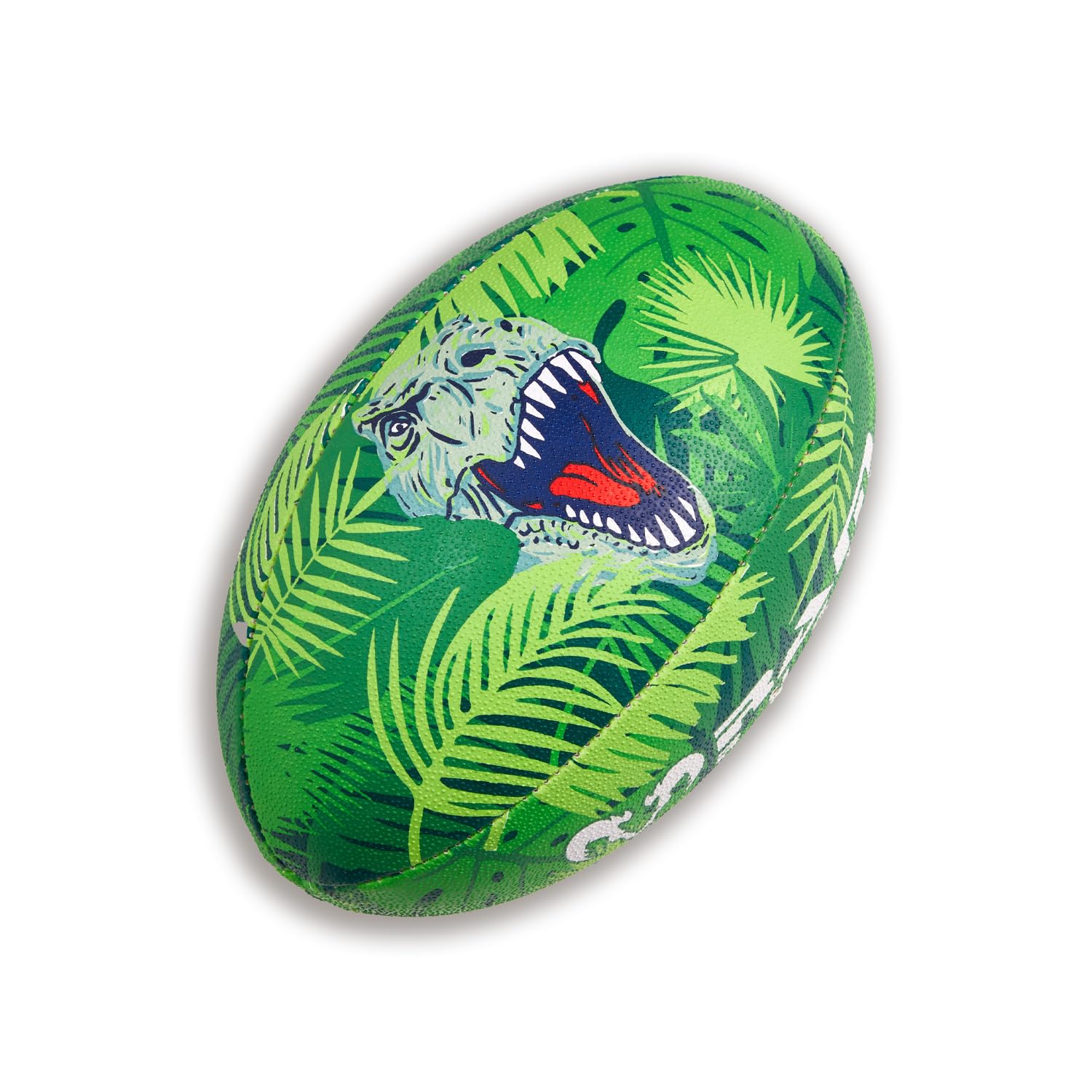 Ram Rugby – Club Quality Rugby Balls in Fun Animal Designs – Dinosaur, Shark, Tiger – Size 5, 4, 3 and Mini - 3 ply, 3-D Grip for great Passing & Catching Control – For Adults, Kids & Children