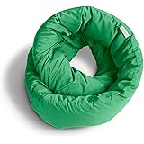 Huzi Infinity Pillow - Versatile Soft Neck Support Scarf Travel Pillow for Sleep in Flight, Airplane (Shamrock)
