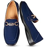 Women's Comfort Loafers with Metal Buckle Detail, Slip-On Flat Shoes, Available in Black and Brown