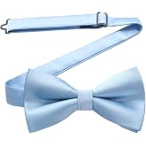 HISDERN Bow Ties for Men Pretied Bowties Classic Formal Business Bow Tie Adjustable Tuxedo Bowtie for Wedding Party