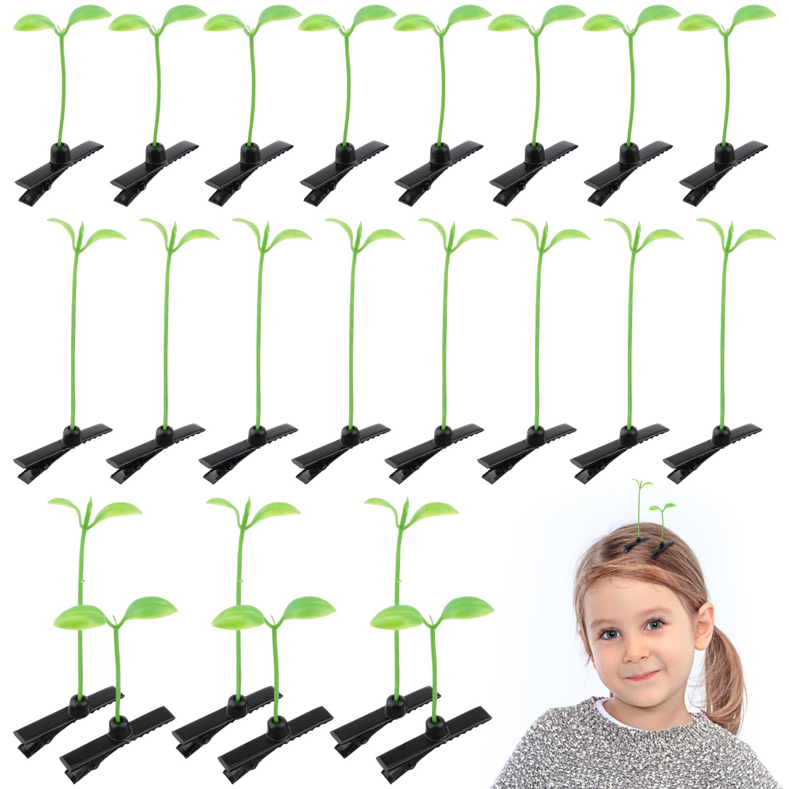YARNOW 50 x Bean Sprout Sprout Hair Saint Christmas Party Preferred Children's Hair Accessories Hair Clips Low