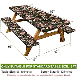 Picnic Table Cover with Bench Covers Camping
