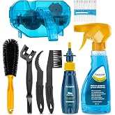 focopot Bike Cleaning Kit with Bike Chain Degreaser,Scrubber,Lube | 8 Piece,Bike Chain Cleaner Kit Suitable for Mountain/Road/E Bike,Biodegradable Safe Formula,Bike Chain Brush Cleaning Tools