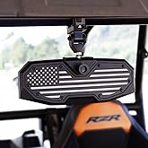 Esploratori UTV Rear View Mirror,2026 New Flag UTV Mirrors-High Density 360° Adjustable Angle for 1.5 to 2.0 in Round Roll Cage,Compatible with Polaris RZR,Pioneer SXS,Kawasaki Mule KRX,Can Am X3