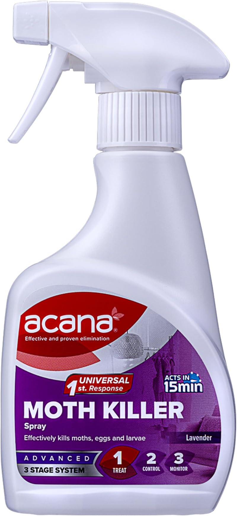 Acana Moth Killer & Freshener Lavender 275ml Spray Insecticide