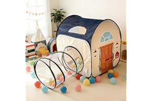 Jessruly Play Tent with Tunnel – Large Pop-Up Playhouse for Indoor & Outdoor Fun, Portable Kids' Tent for Parties, Gifts, and