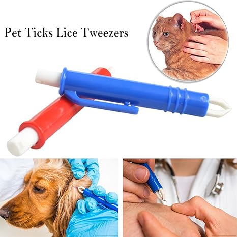 Tique Remover Tique Retrait Tiques Pinces à épiler Outils De Toilettage Pour Le Chien Le Chat Le Cheval Le Lapin éliminez Les Parasites Coloris