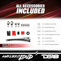 DS18 AMPKIT4 4 Gauge Amp Installation Wiring Kit