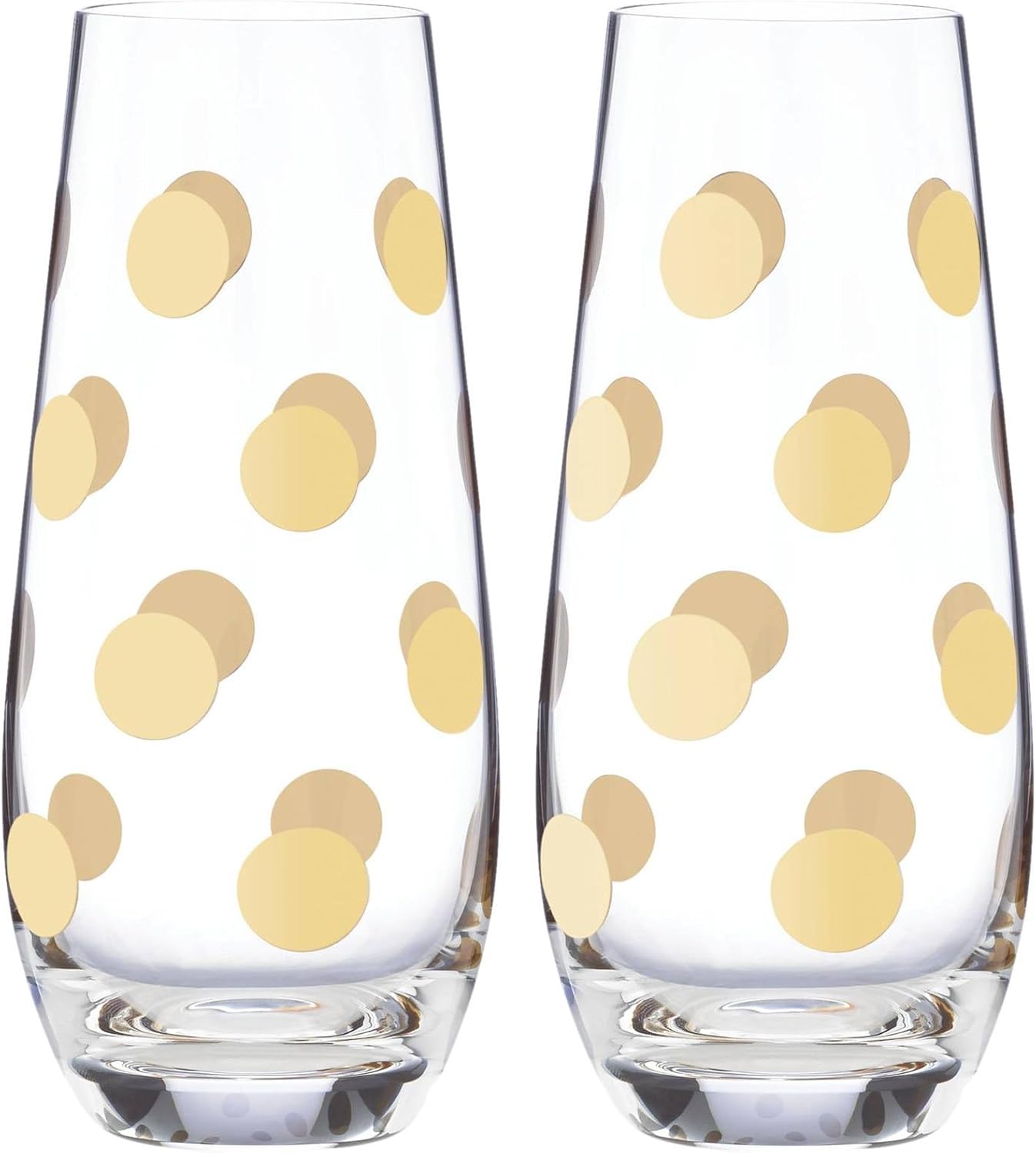 KATE SPADE Pearl Place 2pc Stemless Champagne Glass, 0.95