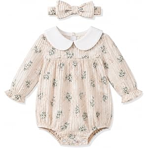 Renotemy Baby Girl Outfit Fall Newborn Girls Bubble Clothes Preemie-12Month | Premature Baby Coming Home Gift Clothing,Winter