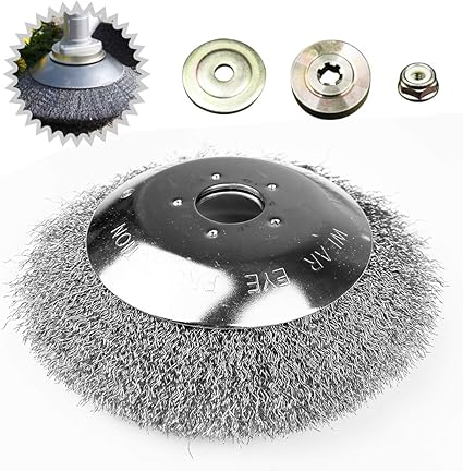 string trimmer brush for asphalt cleaning