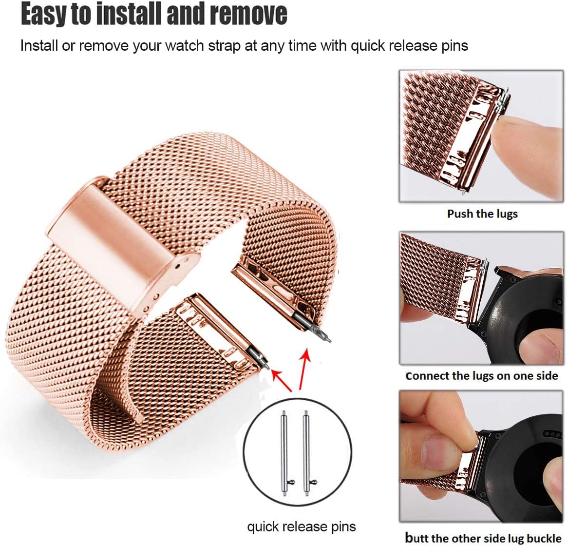DEALELE Strap Compatible with Samsung Gear S3 / Galaxy Watch 3 45mm - Image 4
