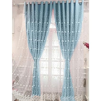 SearchI Visillo Cortina Azul Azul Opaca Paneles Termicos Aislantes