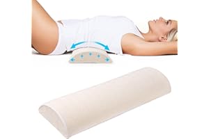 Cozyhealth - 3.15" H*23.6" L - Soft Lumbar Pillow for Sleeping, Memory Foam Back Lumbar Support Cushion for Lower Back Pain Relief Bed Waist Sleep Support Pillow for Side, Back Sleepers (Large)