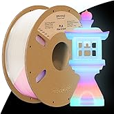 ERYONE Glow in The Dark Multicolor PLA Filament 3D Printer Filament Color Change 1.75mm +/-0.03mm 1kg (2.2lbs)/Spool, Glow Rainbow