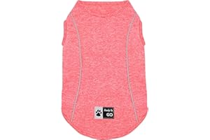 KYEESE Dogs Shirts Quick Dry Reflective Lightweight Soft Dog T-Shirt Tank Top Breathable Sleeveless Vest Stretchy Dogs Tee for Medium Dogs