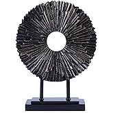 CECKQUE Minimalist Round Statue Above Cabinet Decor Kitchen, Modern Decorative Sculpture Home Decorations for Living Room Cof