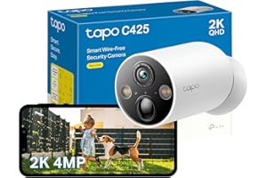 TP-Link Tapo Wire-Free MagCam, Indoor/Outdoor 2K Battery Powered WiFi Security Camera, Wireless Magnetic Mount, Starlight Col