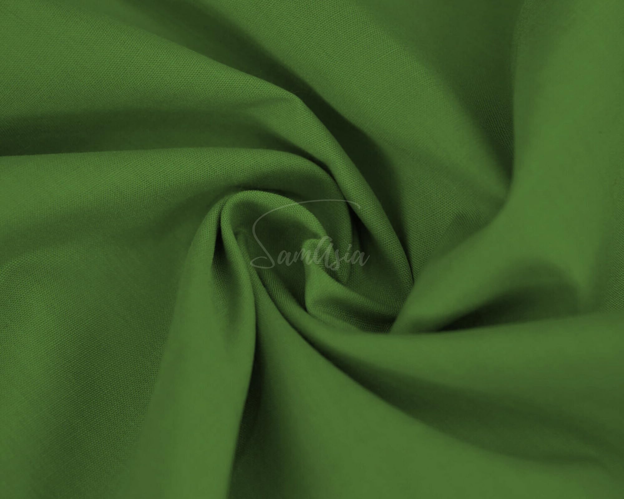 Plain Olive Green Polycotton Fabric for Dressmaking, Art & Craft, Sewing, Quilting | 45'' - 115 cm Wide| Precut Length 3m — image 1