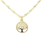 Tree of Life Pendant Necklace, 14k Gold plating necklace for women and teen girls with a Symbolic charm, Tree necklace, Unique handmade bohemian jewelry, Gift for Her