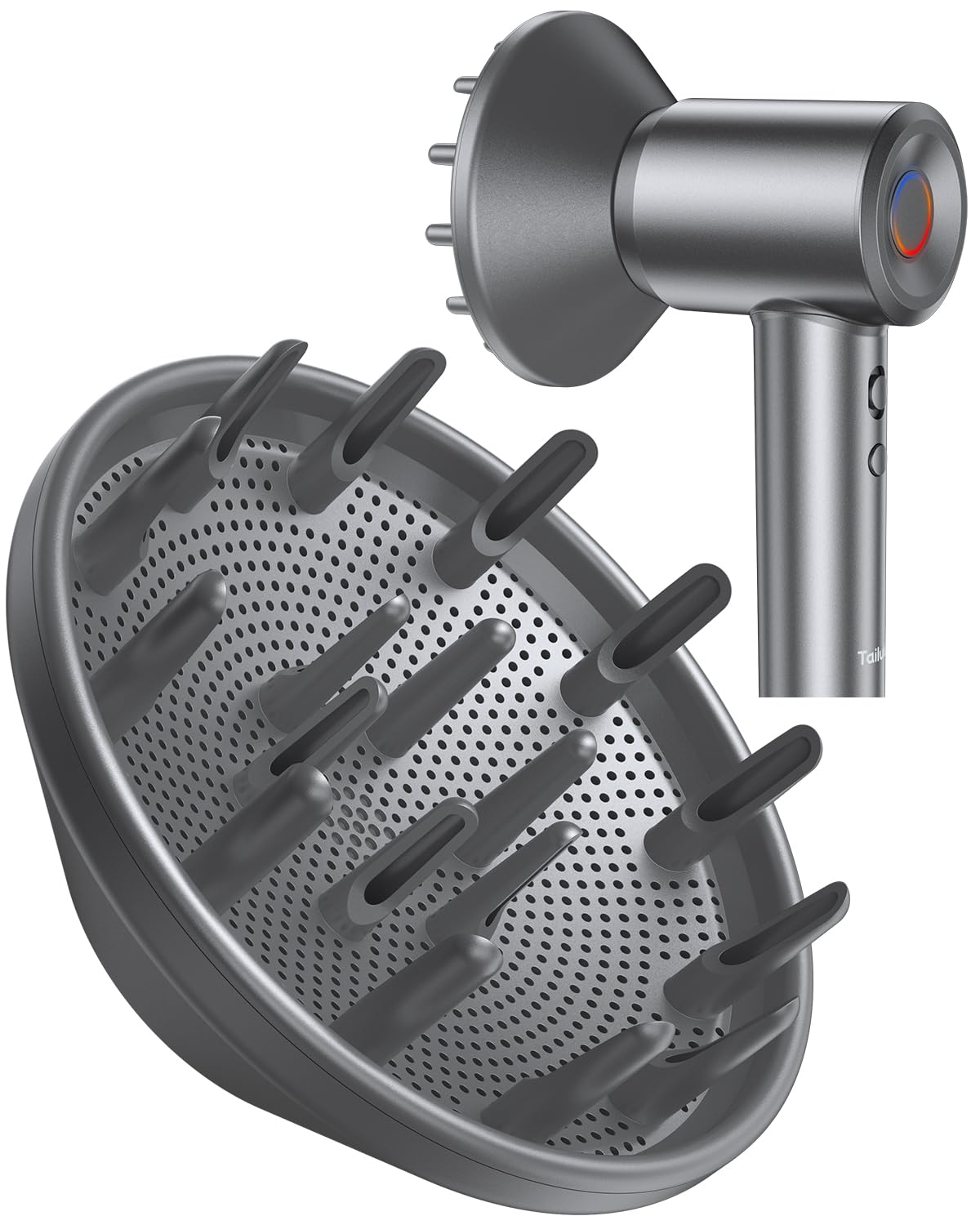 Photo 1 of Magnetic Hair Diffuser Attachment - Professional Blow Dryer Diffuser for Curly Hair, Deep Bowl Design to Enhance Curls Definition, Reduce Frizz, Boost Volume (Compatible with HF03 Hair Dryer?