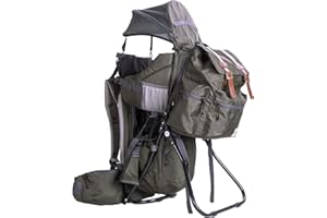 ClevrPlus Urban Explorer Child Carrier Hiking Baby Backpack, Olive Green