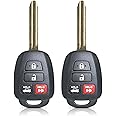MechanMagic Key Fob Remote Replacement Fits for Toyota Corolla 2014-2019/Camry 2014-2017/Tacoma 2016-2018 HYQ12BDM Keyless Entry Remote Control HYQ12BEL 89070-02880 H Chip(Pack of 2)