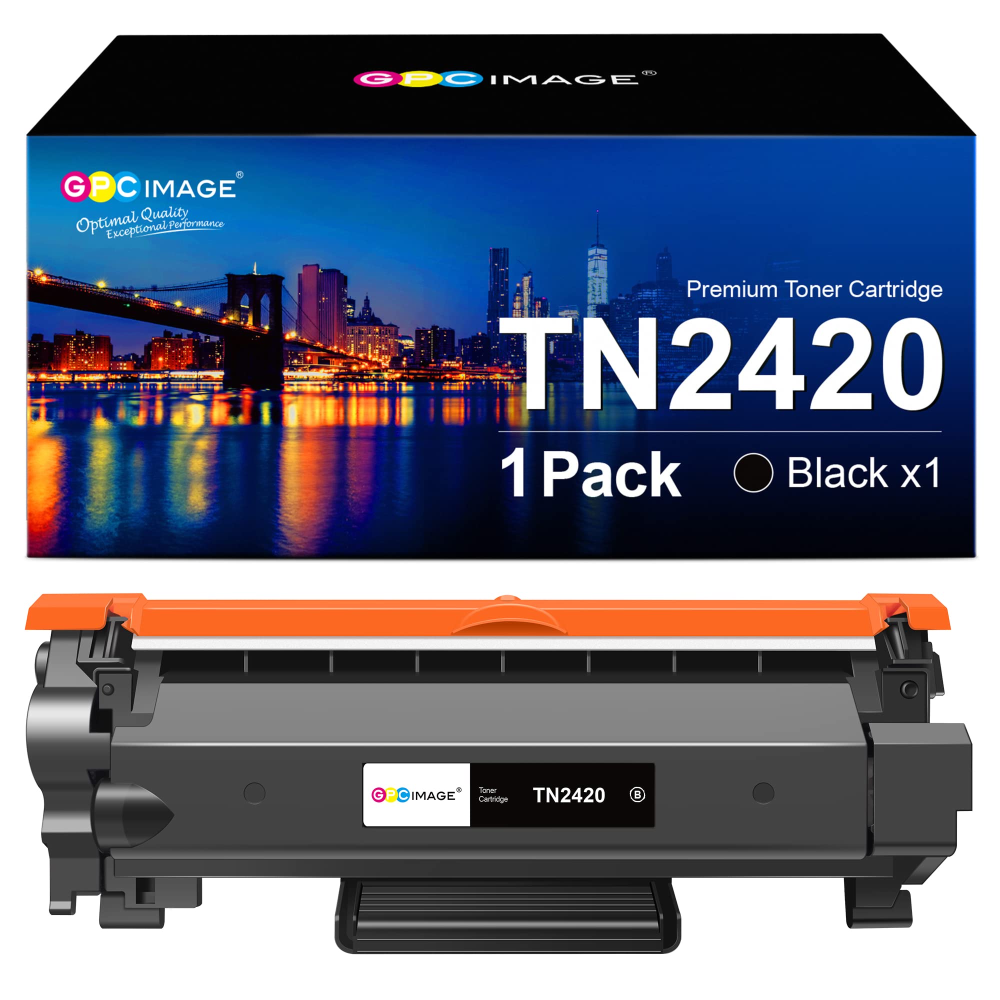 GPC Image TN2420 TN-2420 Compatible Toner Cartridges for Brother TN2410 TN-2410 for DCP-L2510D L2530DW L2550DN HL-L2310D L2350DW L2357DW L2370DN L2375DW MFC-L2710DN L2710DW L2730DW L2750D(1 Black)
