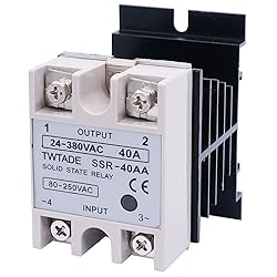 TWTADE SSR-40 AA 10A AC 80-250V to AC 24V-380V SSR