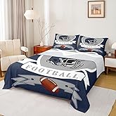 Erosebridal Sheet Set Boys Football Sports Room Decor Queen Size 4 Pieces Gridiron Seasonal Bed Sheets Set, Western Cowboys Sports Game Sheets, Rugby Bedroom Collection