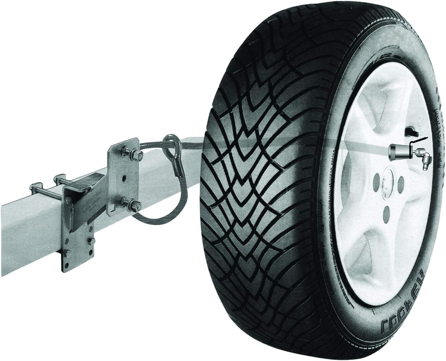 Trimax ST30 Trimaflex Spare Tire Cable Lock (Round Key) 36" x 12mm: Automotive