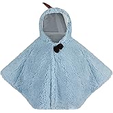 PENINSULA LOVE Toddler Plush Hooded Cape Fleece Shawl Cloak Fuzzy Poncho Jacket Windproof Warm Hoodie Coat 0-3 Years Old