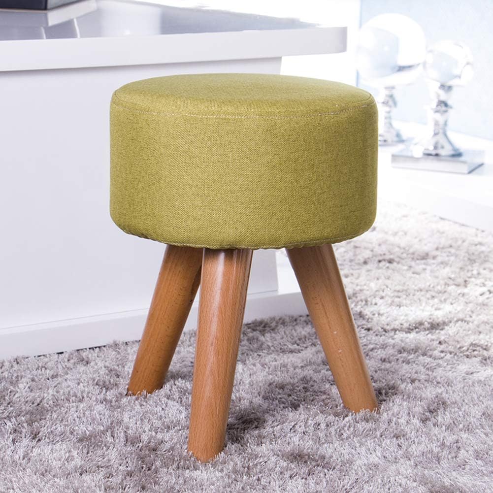 MWPO Reposapiés otomano Redondo, reposapiés tapizado, Asiento pequeño