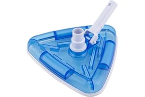 MEIJIAYOU Pool Vacuum Cleaner Head SP1068 Compatible with Hayward with Swivel Hose-Weighted Transparent Triangular,Connect 1-1/4" or 1-1/2" Hose