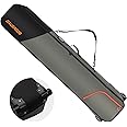 DAUSROOB Snowboard Bag with Wheels, Fully Padded Ski Bag for Air Travel 1680D Waterproof Fabric, Rolling Ski Travel Bag for Flying, Durable, Large Capacity for Skis, Boots and Helmets