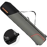 DAUSROOB Snowboard Bag with Wheels, Fully Padded Ski Bag for Air Travel 1680D Waterproof Fabric, Rolling Ski Travel Bag for Flying, Durable, Large Capacity for Skis, Boots and Helmets
