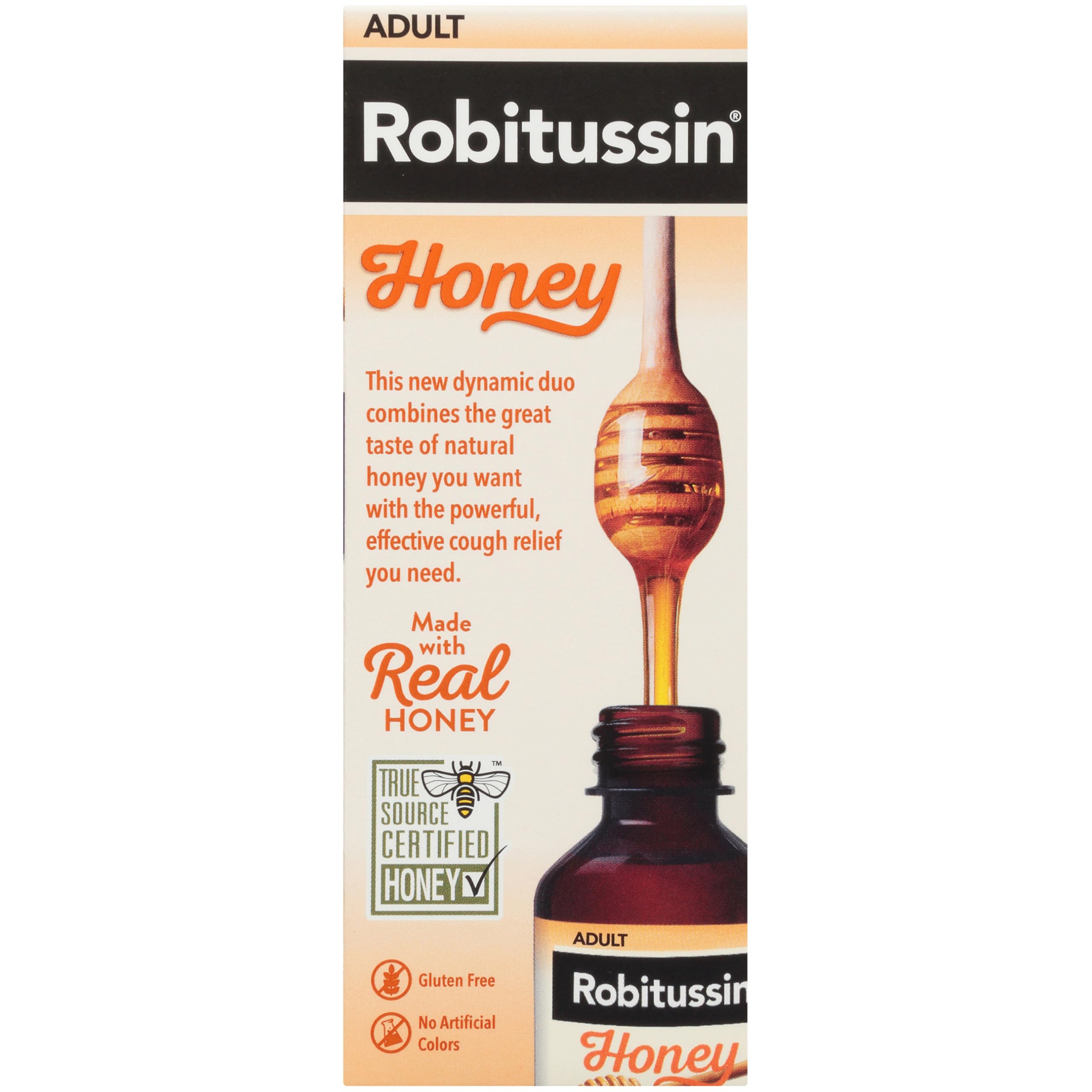 Robitussin Honey Nighttime Cough DM Max - Controls Cough, Runny Nose and Sneezing - Adult Formula, 4 Fl Oz